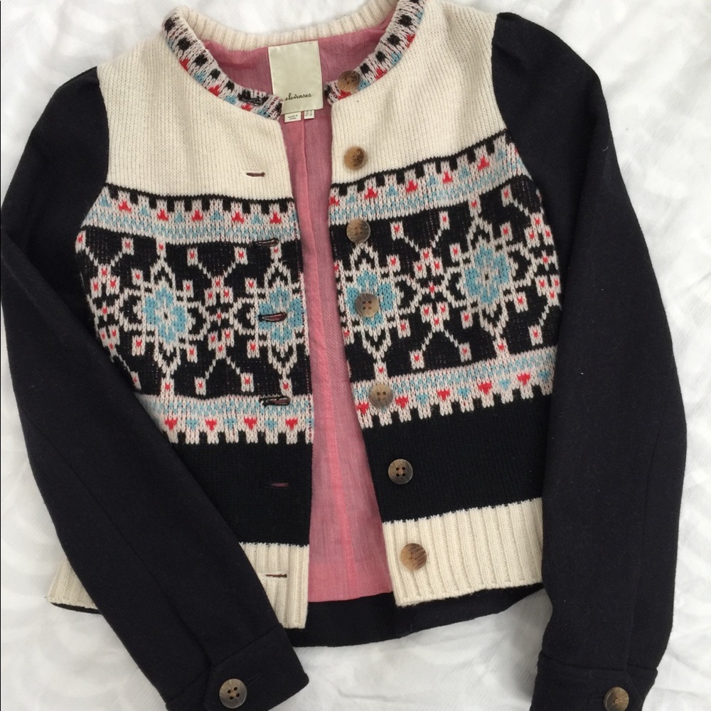 Anthropologie wool sweater jacket